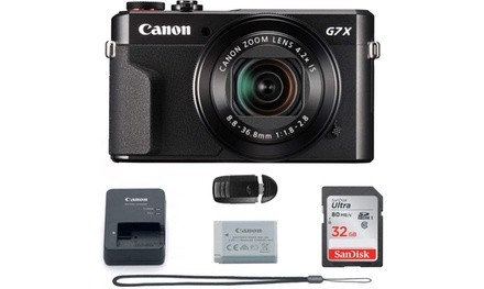 Canon PowerShot G7 X Mark II Black International Version -32GB Basic Accessories