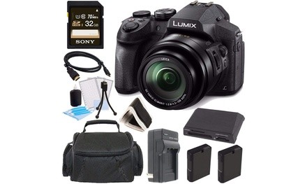 Panasonic Lumix DMC-FZ300 Digital Camera  32GB Green's Camera Bundle 2