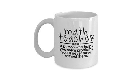 Math Teacher Mug  Helps You Solve Problems  Funny Gift for Math Lovers, Women,