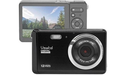 Vmotal 12MP 720P Mini Digital Camera for Kids/Students/Beginners, Lightweight Co