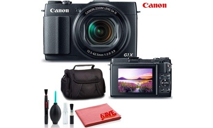 Canon PowerShot G1 X Mark II Digital Camera International Model - Deluxe Kit