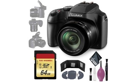 Panasonic Lumix DC-FZ80 Digital Camera - Cleaning Kit - 64GB - Memory Card