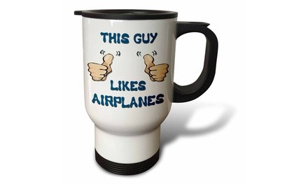  Travel Mug This Guy Likes Airplanes - 14oz 