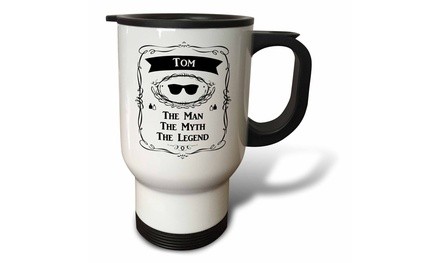  Travel Mug Tom - The Man The Myth The Legend - personal name personalized gift