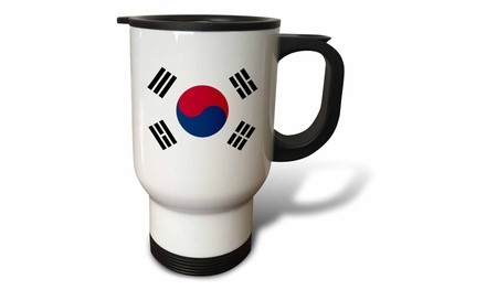  Travel Mug Flag of South Korea - Korean white red blue taegeuk circle