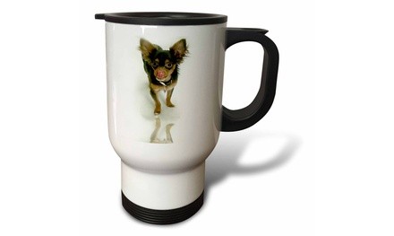  Travel Mug Long Hair Chihuahua - 14oz 