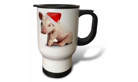  Travel Mug Christmas Pig - 14oz 