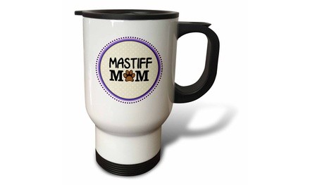  Travel Mug Mastiff Dog Mom - Doggie mama by breed - pawprint mum love doggy 