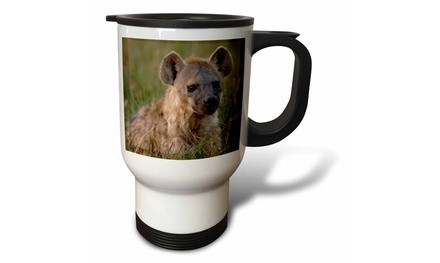  Travel Mug Spotted hyena, Chiefs Island, Okavango Delta. BOTSWANA-AF05 POX0259