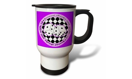  Travel Mug Bunco Chicks Roll With It Purple - 14oz 