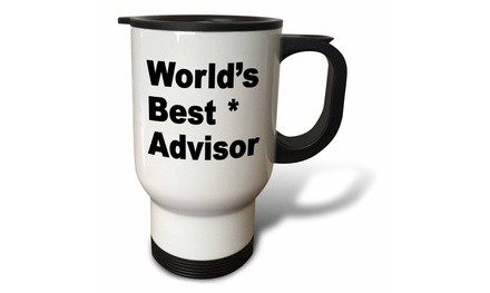  Travel Mug Worlds best advisor. Black. - 14oz 