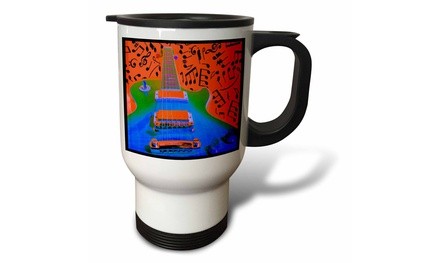  Travel Mug Colorful Guitar - 14oz 