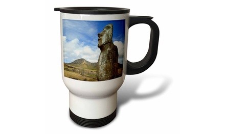  Travel Mug Chile, Easter Island, Ahu Tongariki, Moais - SA05 CMI0047 - Cindy M