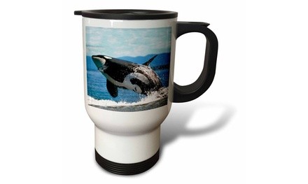  Travel Mug Killer whale airbourne - 14oz 