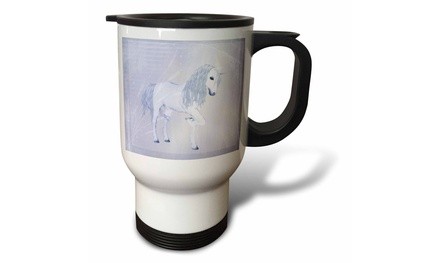  Travel Mug A enchanting white unicorn - 14oz 