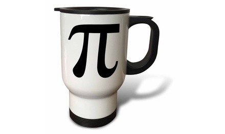  Travel Mug Pi Symbol, Black - 14oz 