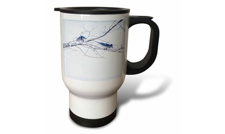  Travel Mug Blue Jays Bird Watching - 14oz 