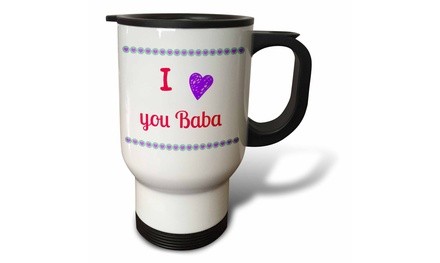  Travel Mug I love you baba, grandmother grandma - 14oz 