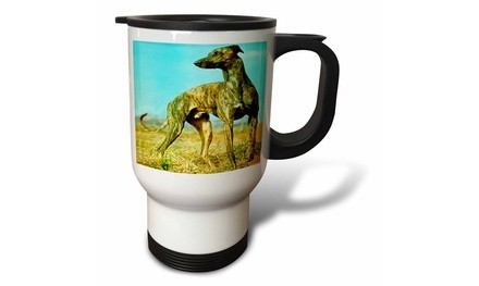  Travel Mug Brindle Greyhound - 14oz 