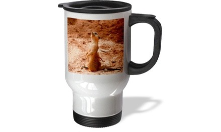  Travel Mug Meerkat Looking Up At Sky  - 14oz 