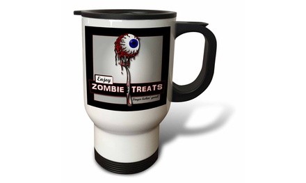  Travel Mug ZOMBIES zombie treats 1 on black - 14oz 