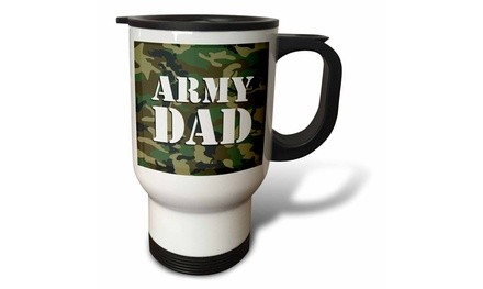  Travel Mug Army Dad Green Camouflage  - 14oz 