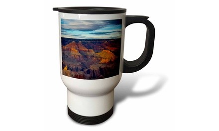  Travel Mug Totem Pole, sand dunes, Yei Bi Chei, Monument Valley, Arizona, Utah