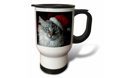  Travel Mug Christmas Cat - 14oz 