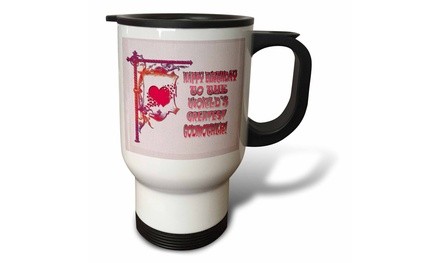  Travel Mug Happy Birthday to the worlds greatest Godmother. Popular saying.  -