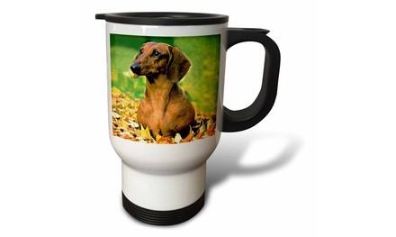  Travel Mug Smooth Dachshund - 14oz 