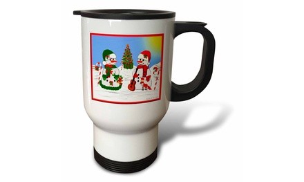  Travel Mug Musical Snowmen - 14oz 