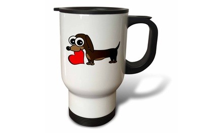  Travel Mug Dachshund Has My Heart - 14oz 