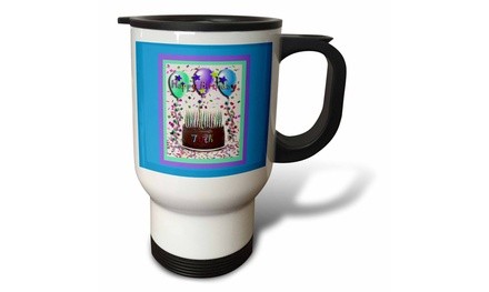  Travel Mug Happy Birthday 70th Chocolate Cake - 14oz 