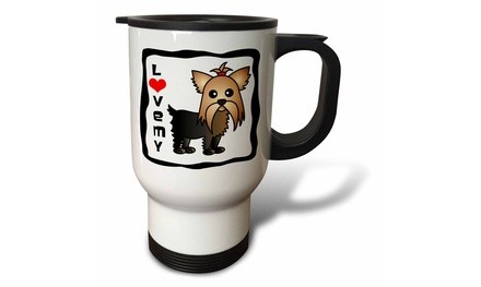  Travel Mug I Love My Yorkshire Terrier  Yorkie - 14oz 