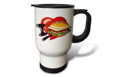  Travel Mug I Love Cheeseburgers  - 14oz 