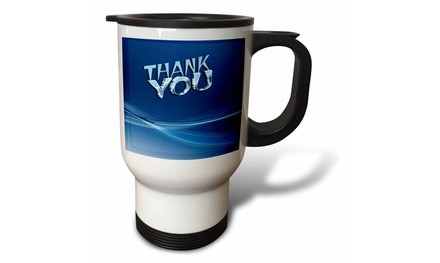  Travel Mug Thank you Blue - 14oz 