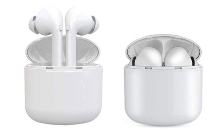 In-Ear Wireless Airbuds with Charging Case and Built-in Mic Headset