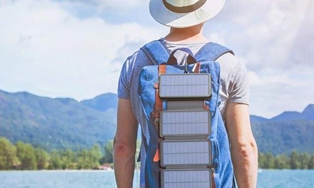 20,000mAh Solar Charger with Waterproof Power Bank and 4 Solar Panels