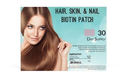 VitaPatch Premium Strength Biotin Hair, Skin, & Nail Patch (30 Servings)