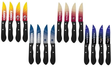 The Sports Vault NFL Stainless Steel Steak Knife Set (4-Piece)