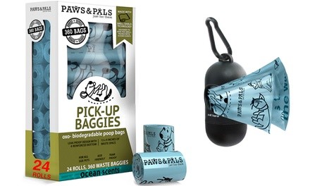 Paws & Pals Biodegradable Ocean-Scented Dog Poop Bag (360-Pack)