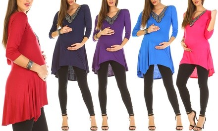 Maternity 'Sofia' Embellished Tunic. Plus Sizes Available.