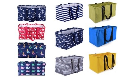 Printed Collapsible Grocery Shopping Tote Bag