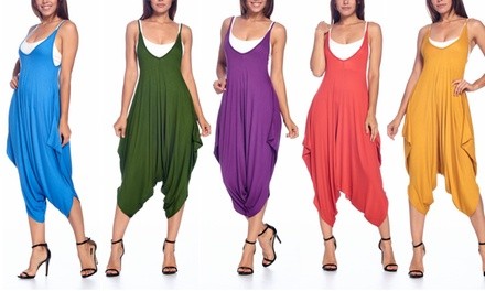 Isaac Liev Women's Harem Jumpsuit. Plus Sizes Available.