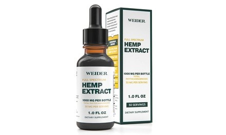 Full Spectrum CBD Oil Tincture from Weider Global Nutrition (1000mg)