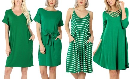 Haute Edition Women's St. Patrick's Day Dress. Plus Sizes Available 