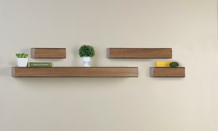 Melannco Chunky Wood Shelves Set (4-Piece)