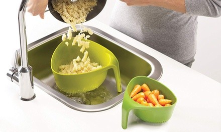 Joseph Joseph Stackable Colander with Easy-Pour Corners and Handle (2-Piece)