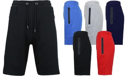 Men's Tech Jogger Shorts with Zipper Side Pockets (S-2XL)