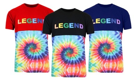 Galaxy By Harvic Men's Short Sleeve Printed Tie-Dye Legend Tee (S-2XL)